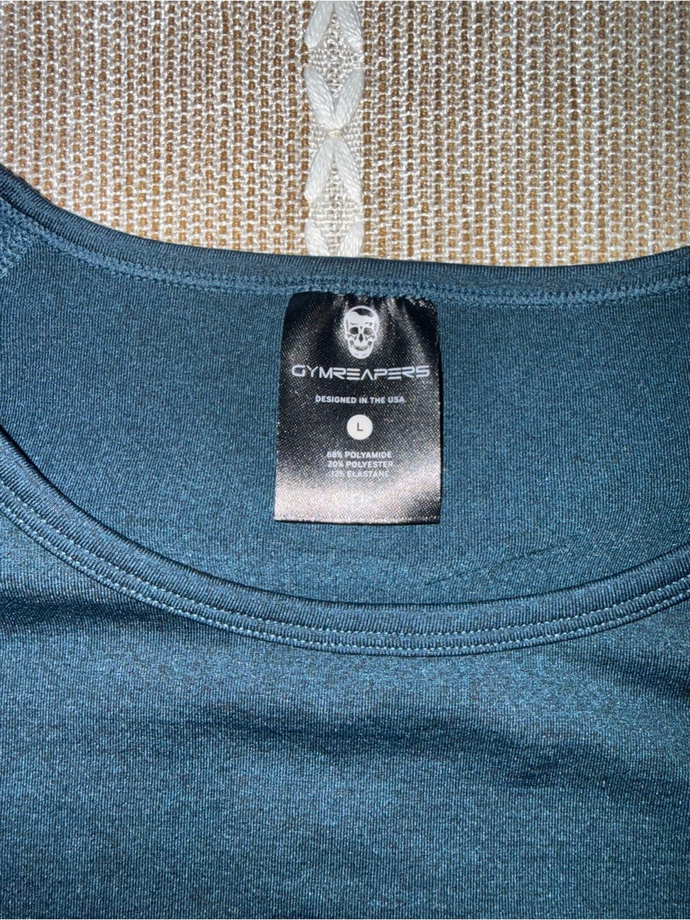 Cropped Short Sleeve Performance Top in Deep Teal - Picture 2 of 4